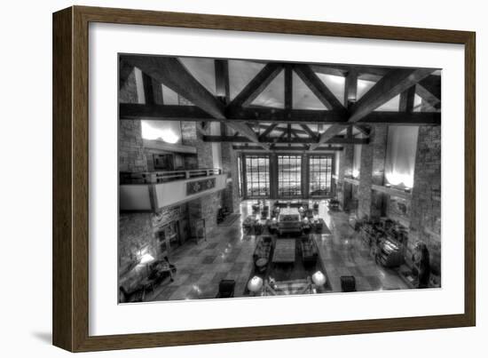 Jackson Lake Lodge Grand Tetons BW-Steve Gadomski-Framed Photographic Print