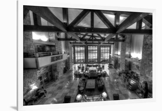 Jackson Lake Lodge Grand Tetons BW-Steve Gadomski-Framed Photographic Print