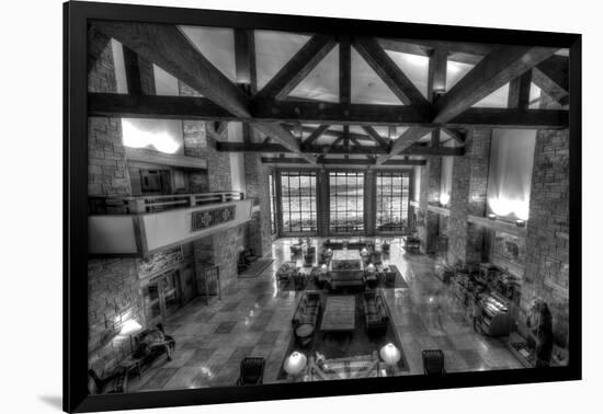 Jackson Lake Lodge Grand Tetons BW-Steve Gadomski-Framed Photographic Print