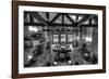 Jackson Lake Lodge Grand Tetons BW-Steve Gadomski-Framed Photographic Print