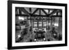 Jackson Lake Lodge Grand Tetons BW-Steve Gadomski-Framed Photographic Print