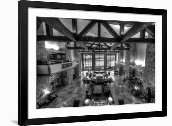 Jackson Lake Lodge Grand Tetons BW-Steve Gadomski-Framed Photographic Print