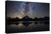 Jackson Lake Milky Way-Darren White Photography-Stretched Canvas