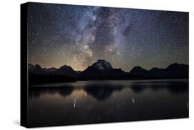 Jackson Lake Milky Way-Darren White Photography-Stretched Canvas