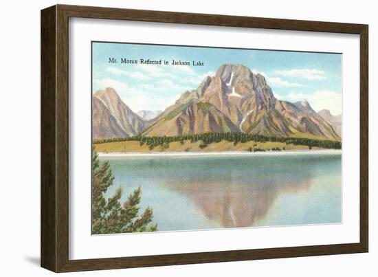 Jackson Lake, Mt. Moran Reflection-null-Framed Art Print