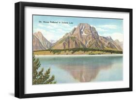 Jackson Lake, Mt. Moran Reflection-null-Framed Art Print