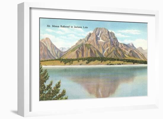 Jackson Lake, Mt. Moran Reflection-null-Framed Art Print