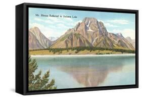 Jackson Lake, Mt. Moran Reflection-null-Framed Stretched Canvas