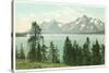 Jackson Lake, Tetons, Wyoming-null-Stretched Canvas