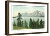 Jackson Lake, Tetons, Wyoming-null-Framed Art Print