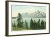 Jackson Lake, Tetons, Wyoming-null-Framed Art Print