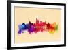 Jackson, Mississippi - Skyline Abstract-Lantern Press-Framed Art Print