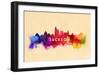 Jackson, Mississippi - Skyline Abstract-Lantern Press-Framed Art Print