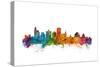 Jackson Mississippi Skyline-Michael Tompsett-Stretched Canvas