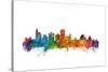 Jackson Mississippi Skyline-Michael Tompsett-Stretched Canvas