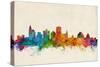 Jackson Mississippi Skyline-Michael Tompsett-Stretched Canvas