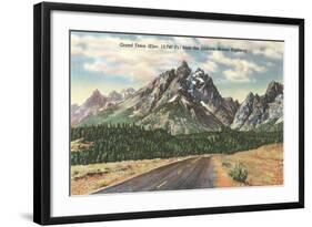 Jackson-Moran Highway, Grand Teton-null-Framed Art Print