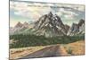 Jackson-Moran Highway, Grand Teton-null-Mounted Art Print