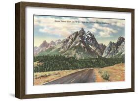 Jackson-Moran Highway, Grand Teton-null-Framed Art Print