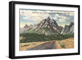 Jackson-Moran Highway, Grand Teton-null-Framed Art Print