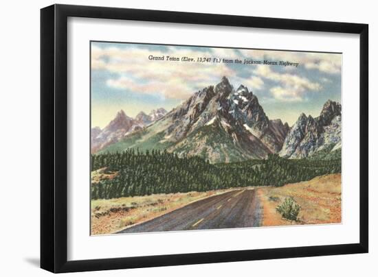 Jackson-Moran Highway, Grand Teton-null-Framed Art Print