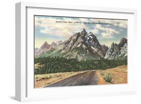 Jackson-Moran Highway, Grand Teton-null-Framed Art Print
