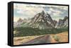 Jackson-Moran Highway, Grand Teton-null-Framed Stretched Canvas