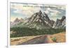 Jackson-Moran Highway, Grand Teton-null-Framed Art Print