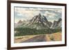 Jackson-Moran Highway, Grand Teton-null-Framed Art Print