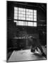 Jackson Pollock Working on a Painting-Martha Holmes-Mounted Photographic Print