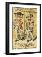 Jackson's Best Chew Advertisement, Happy Pair of Men - Petersburg, VA-Lantern Press-Framed Art Print