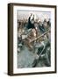 Jackson's Brigade Standing Like a Stone Wall Before the Federal Onslaught at Bull Run-Howard Pyle-Framed Giclee Print