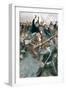 Jackson's Brigade Standing Like a Stone Wall Before the Federal Onslaught at Bull Run-Howard Pyle-Framed Giclee Print