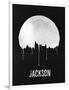 Jackson Skyline Black-null-Framed Art Print