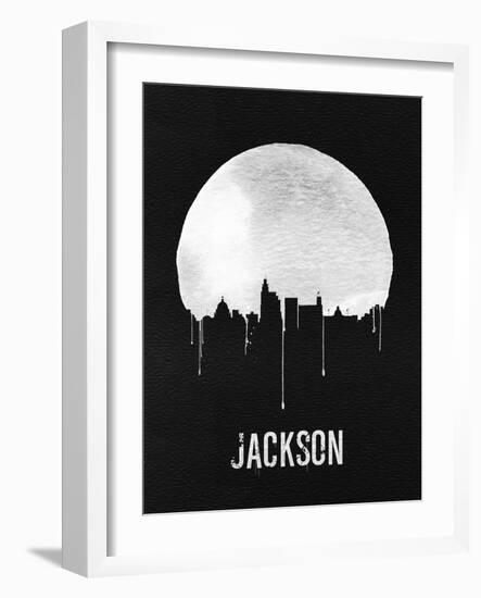 Jackson Skyline Black-null-Framed Art Print