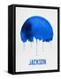 Jackson Skyline Blue-null-Framed Stretched Canvas