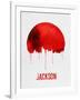 Jackson Skyline Red-null-Framed Art Print