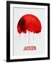 Jackson Skyline Red-null-Framed Art Print