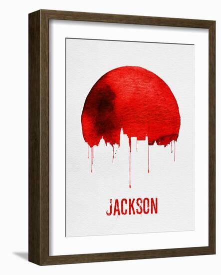 Jackson Skyline Red-null-Framed Art Print