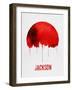 Jackson Skyline Red-null-Framed Art Print