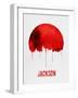 Jackson Skyline Red-null-Framed Art Print