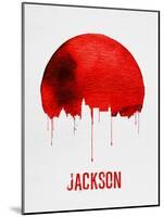 Jackson Skyline Red-null-Mounted Art Print