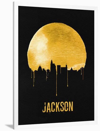 Jackson Skyline Yellow-null-Framed Art Print