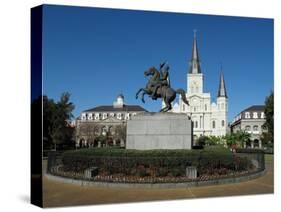 Jackson Square in New Orleans-theflashbulb-Stretched Canvas