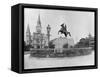 Jackson Square, New Orleans, C.1890 (B/W Photo)-American Photographer-Framed Stretched Canvas