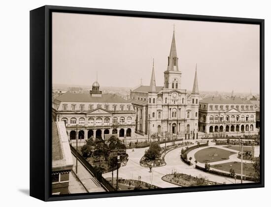 Jackson Square, New Orleans, La.-null-Framed Stretched Canvas