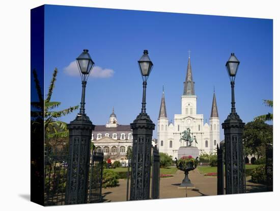 Jackson Square, New Orleans, Louisiana, USA-Charles Bowman-Stretched Canvas