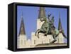 Jackson Square, St. Louis Cathedral, New Orleans, Louisiana, USA-Charles Bowman-Framed Stretched Canvas