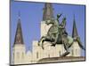 Jackson Square, St. Louis Cathedral, New Orleans, Louisiana, USA-Charles Bowman-Mounted Photographic Print