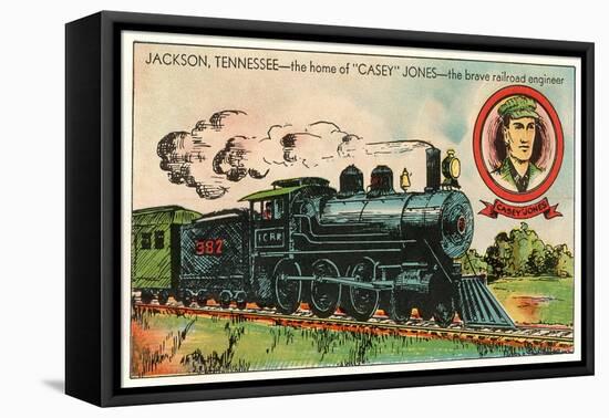 Jackson, Tennessee, Home of Casey Jones-null-Framed Stretched Canvas